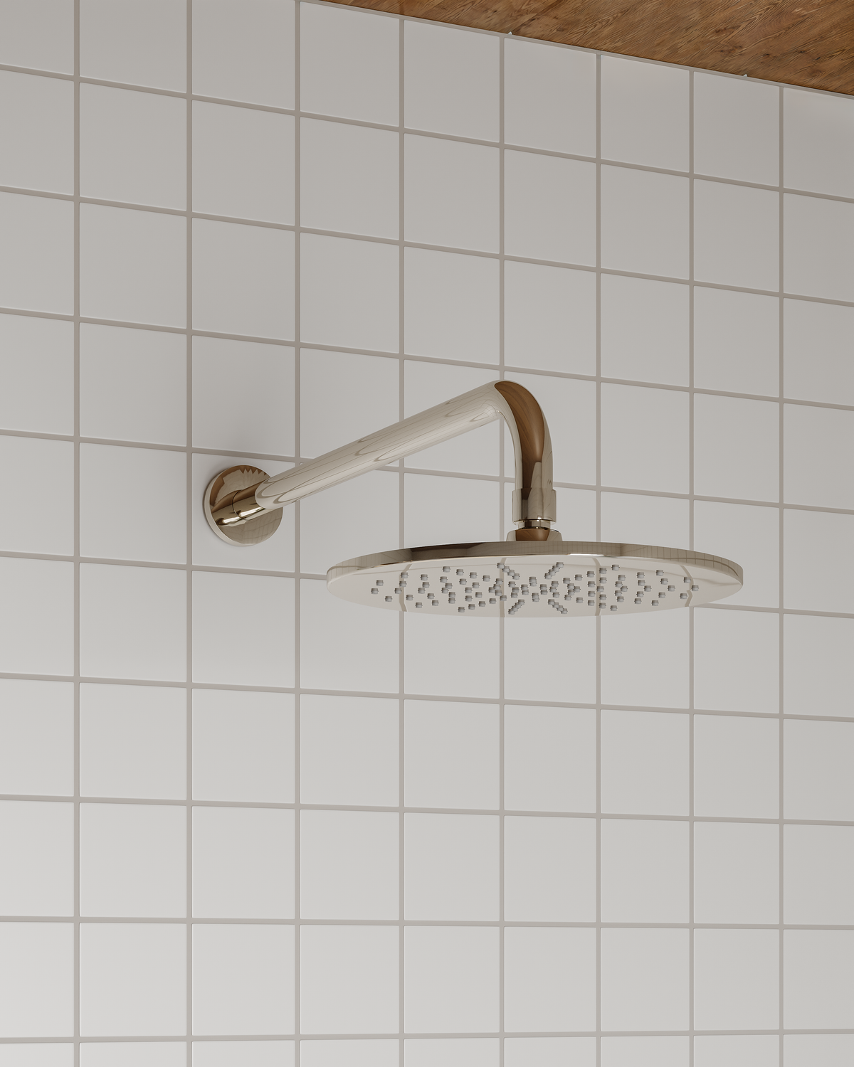 Contour & Foundry 90-Degree 16" Shower Arm with Flange in Polished Nickel