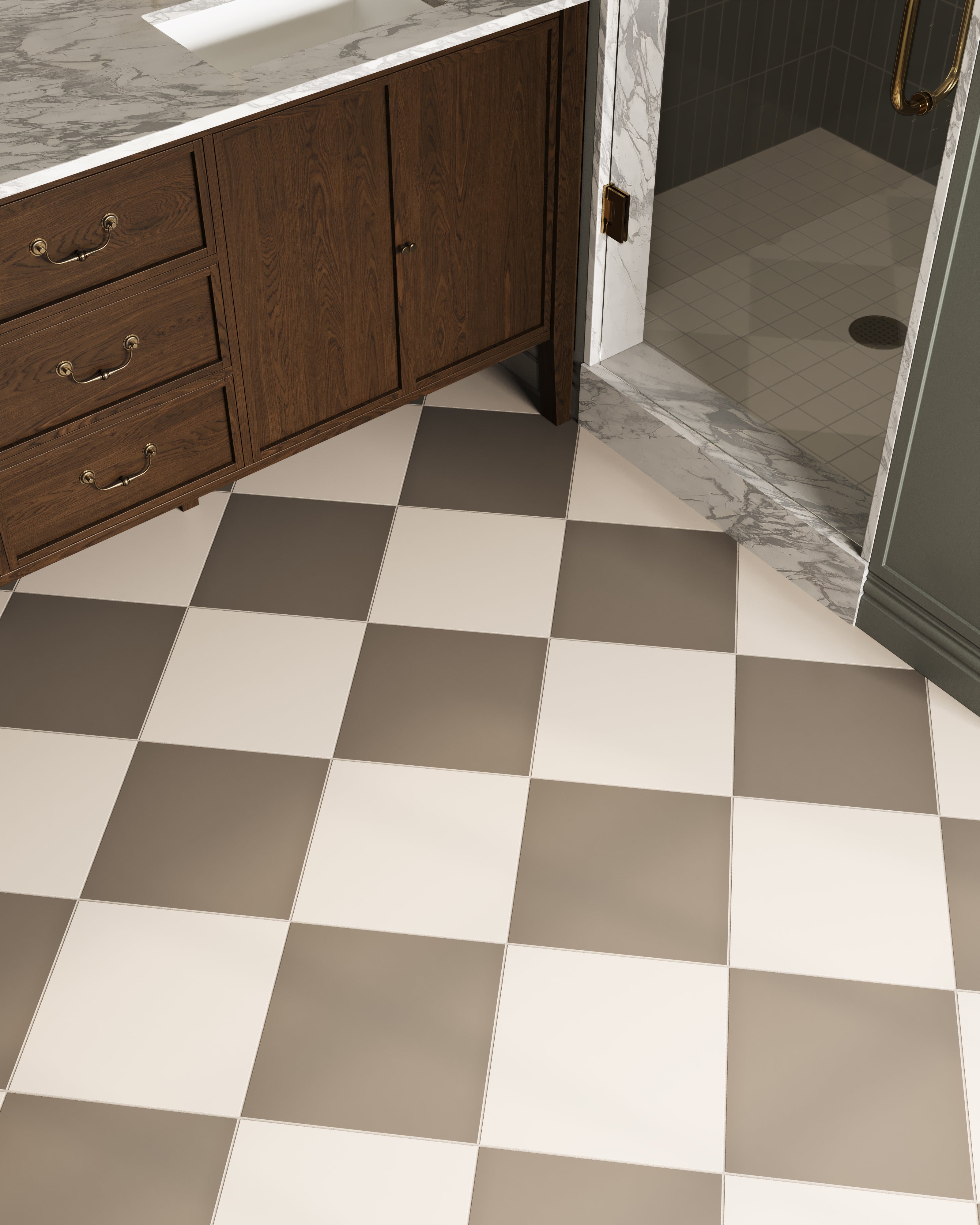 12x12 Natural Press Ceramic Tile in Sawtooth Matte