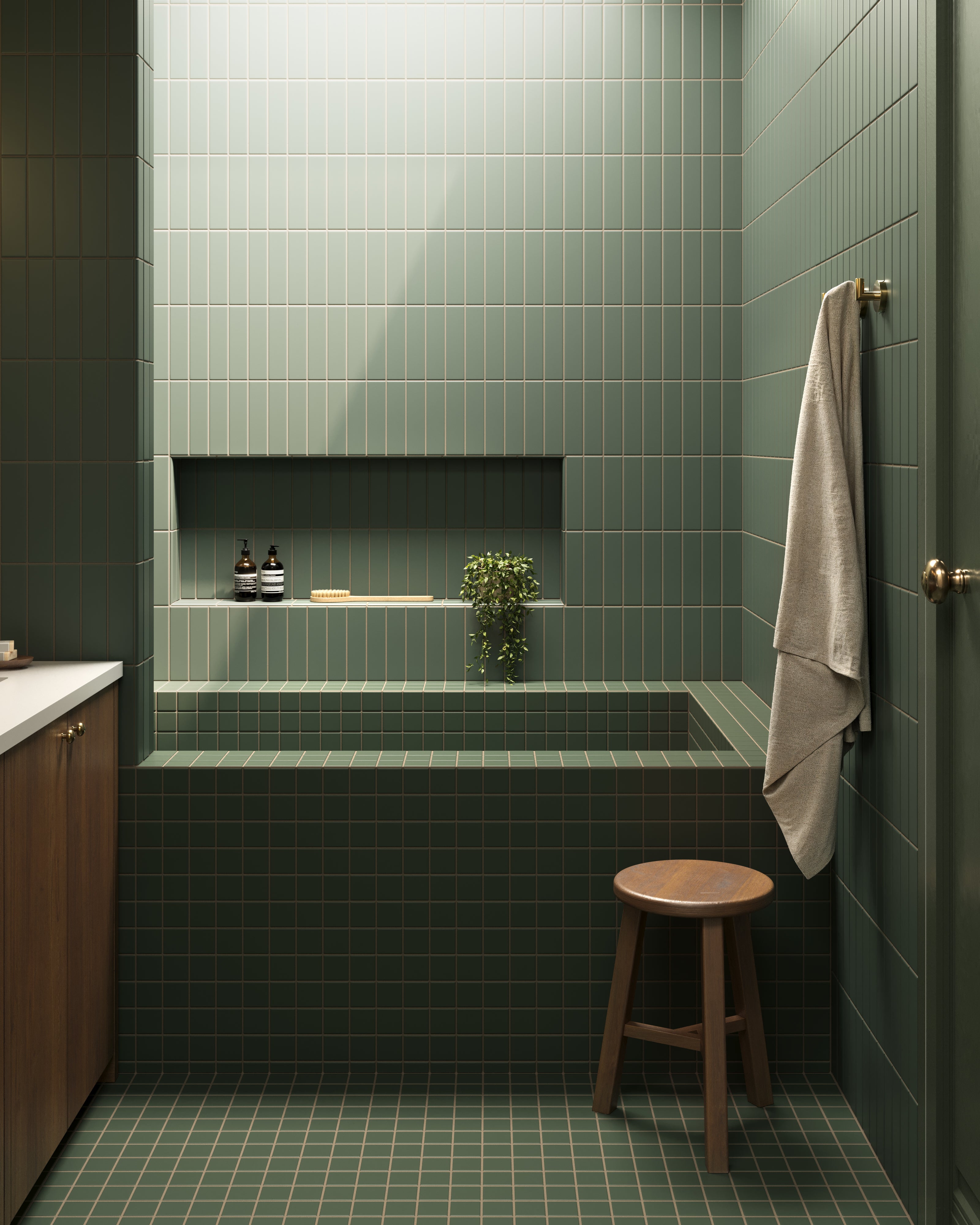 2x2 Straight Set Sheeted Natural Press Ceramic Mosaic Tile in San Juan Matte