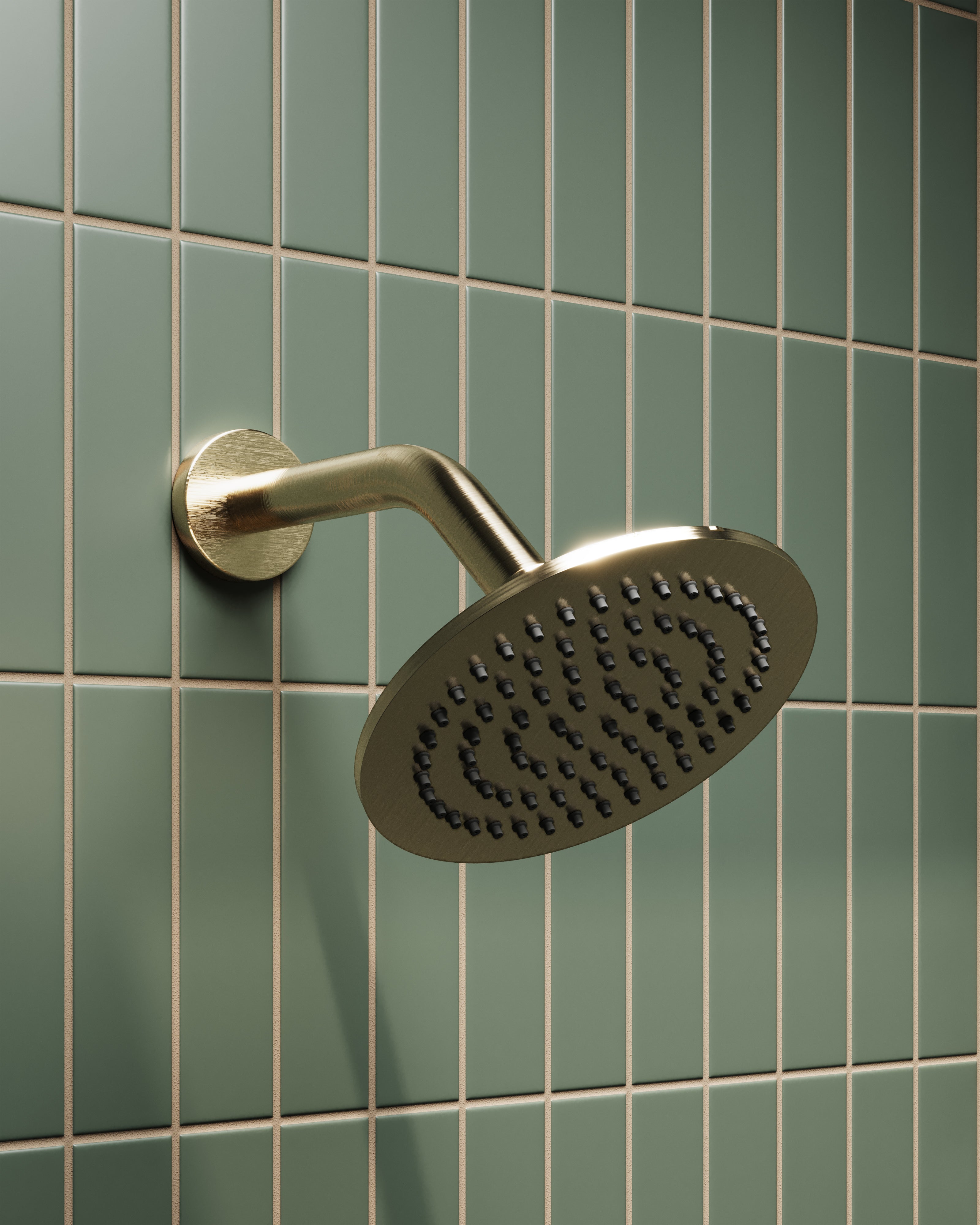 Contour & Foundry 45-Degree 8" Shower Arm with Flange in Satin Brass