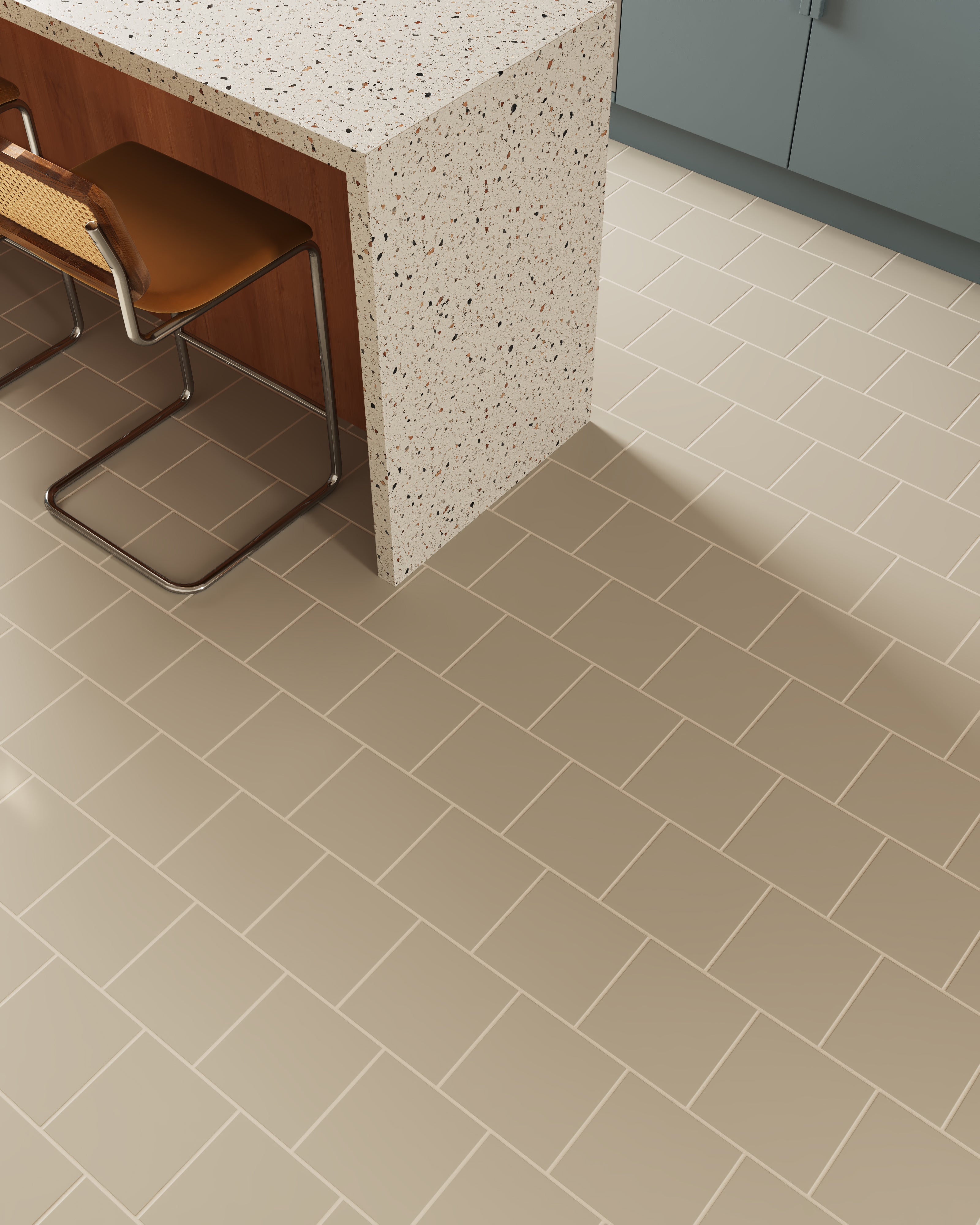 8x8 Natural Press Ceramic Tile in Morel Matte