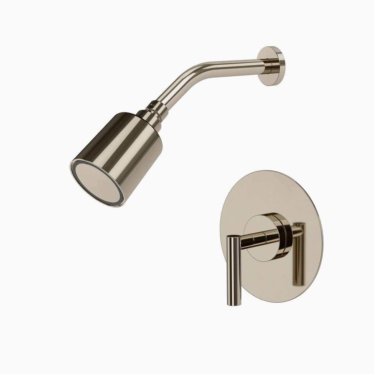 Contour Pressure Balance Shower - Lever Handle in Polished Nickel