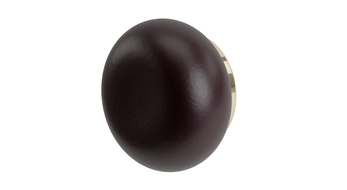 Foundry One Handle Wall Mount Diverter/Volume Control Shower Trim with Pebble Ceramic Knob Handle in Polished Brass