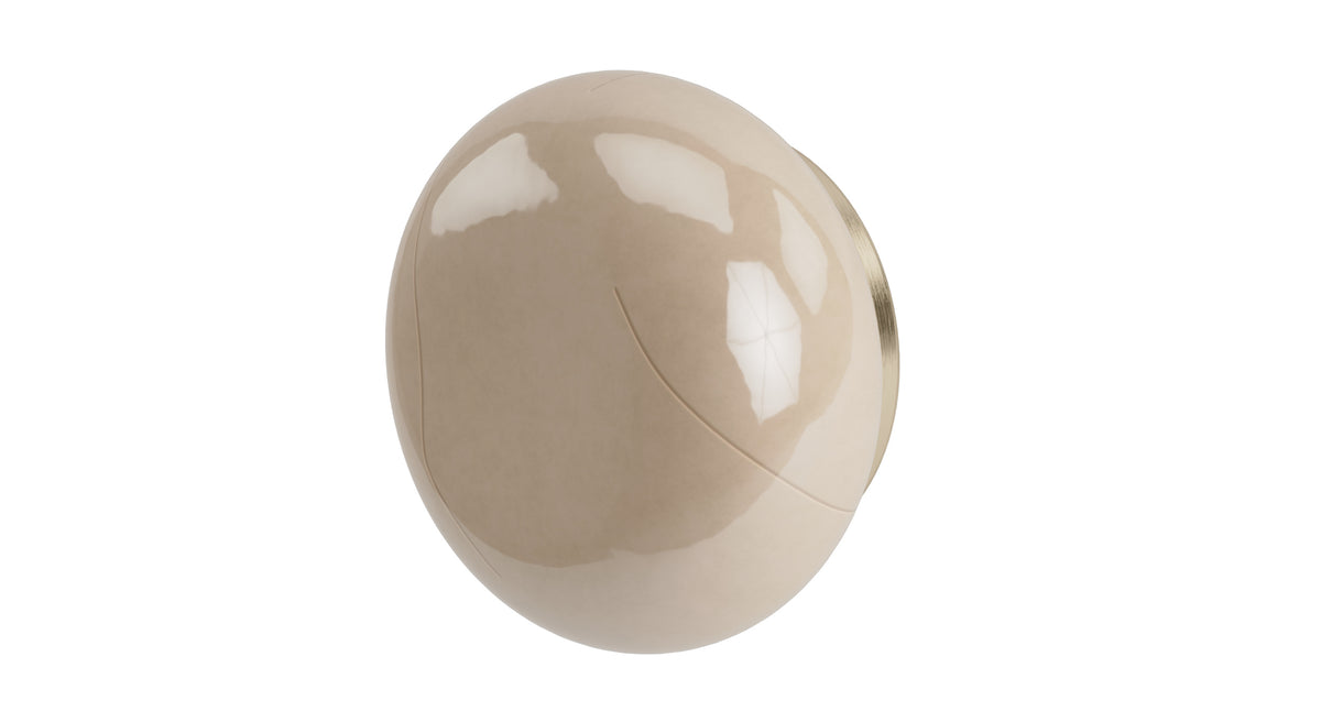 Foundry One Handle Wall Mount Diverter/Volume Control Shower Trim with Pebble Ceramic Knob Handle in Satin Brass
