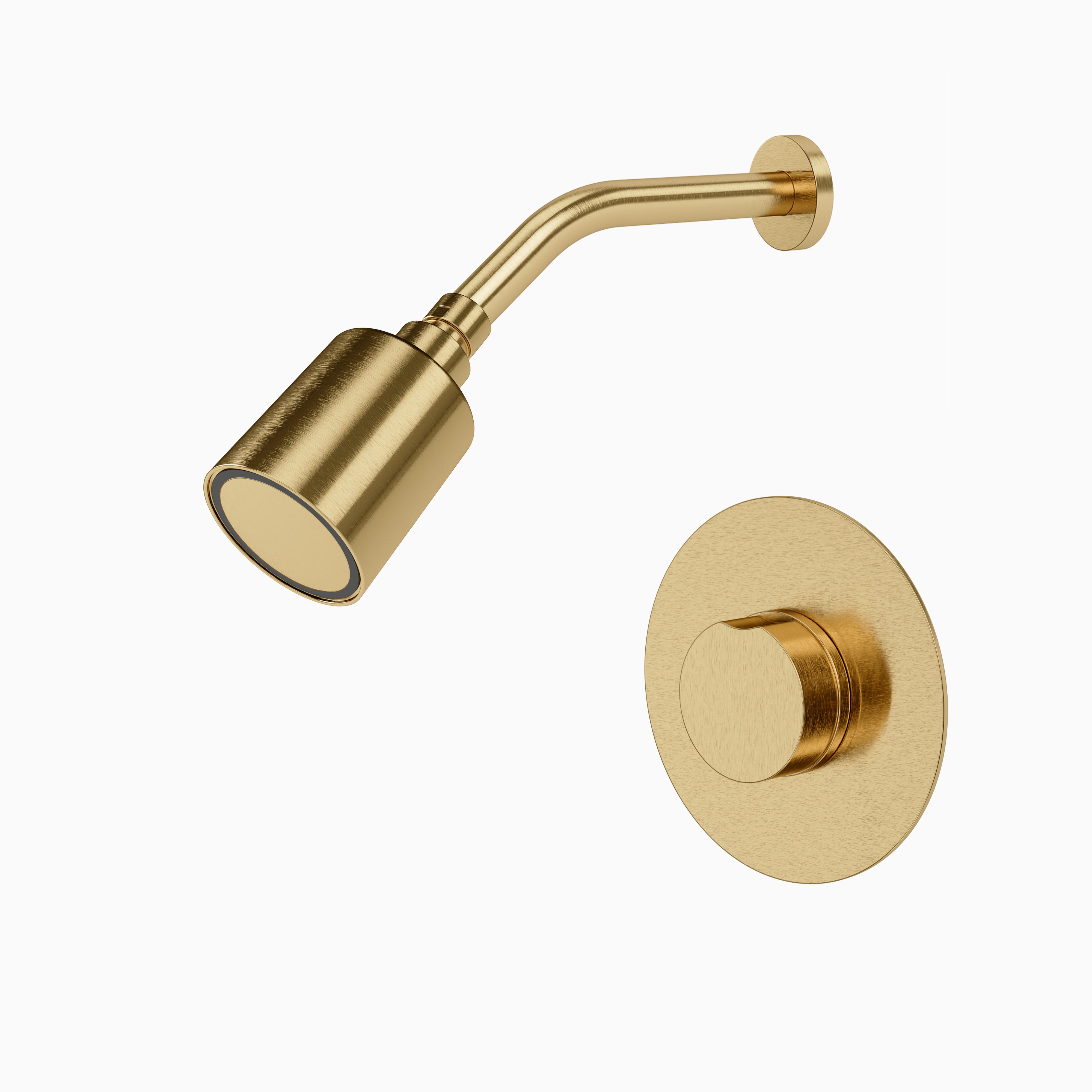 Foundry Pressure Balance Shower - Knob Handle in Satin Brass