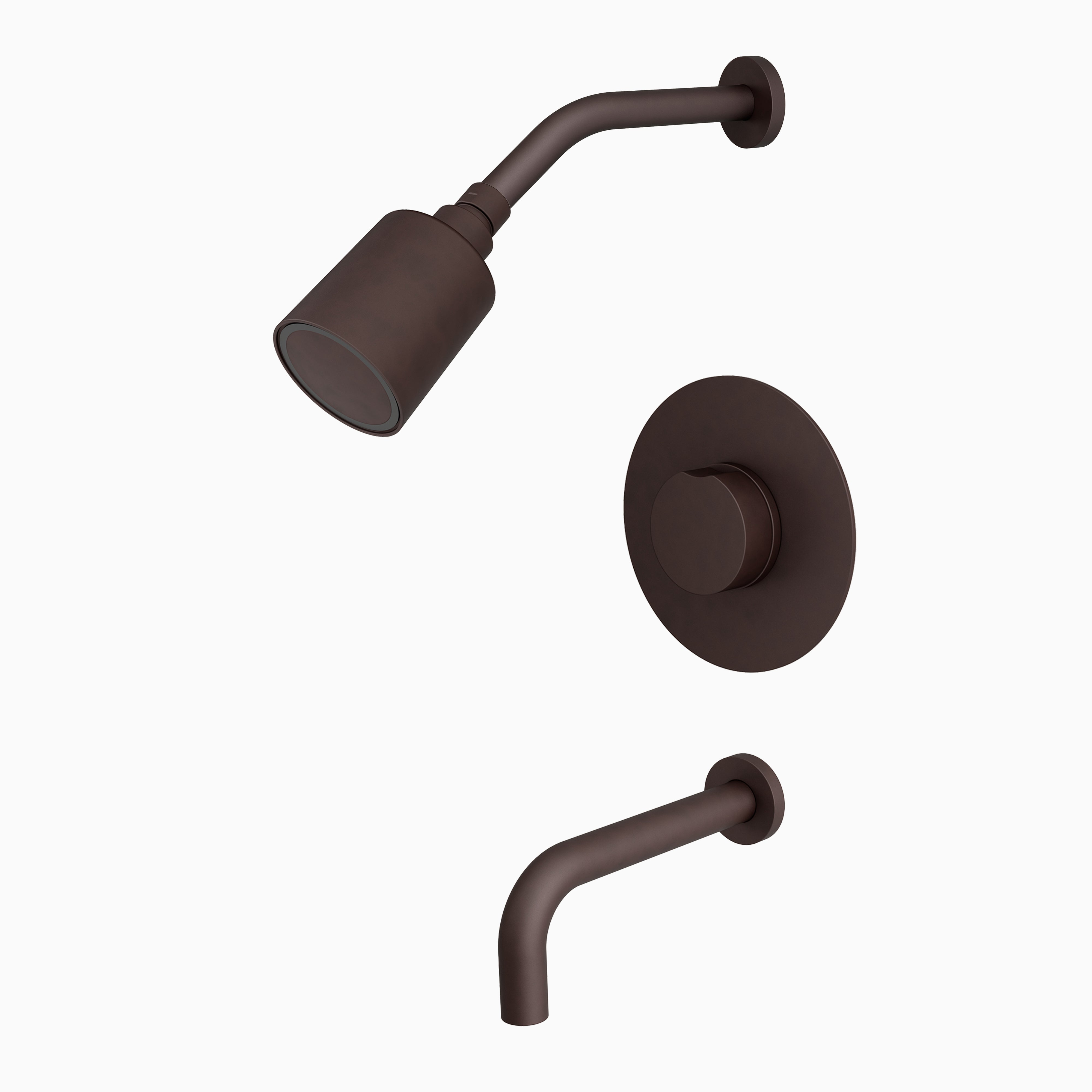 Foundry Pressure Balance Tub/ Shower - Knob Handle in Architectural Copper
