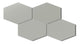 Elongated Hexagon Natural Press Ceramic Tile in Puget Sound Matte