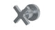 Flatiron One Handle Wall Mount Diverter/Volume Control Shower Trim with Linear Cross Handle in Satin Chrome