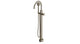 Emerson One Handle Floor Mount Gooseneck Bath Trim with Hand Shower and Classic Cross Handle in Polished Nickel