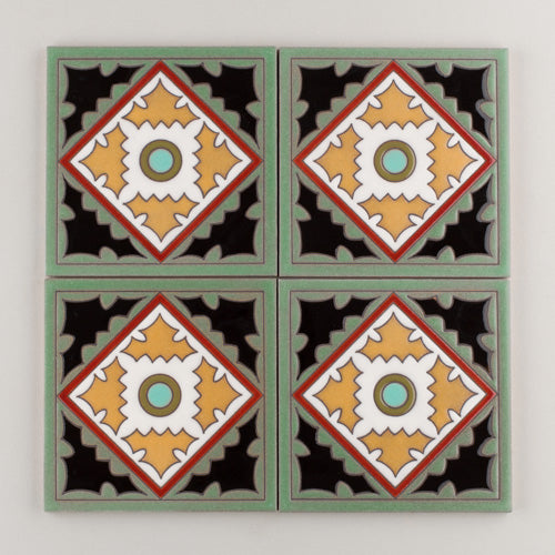 6x6 Handpainted Tile Old California #3 in Warm Motif
