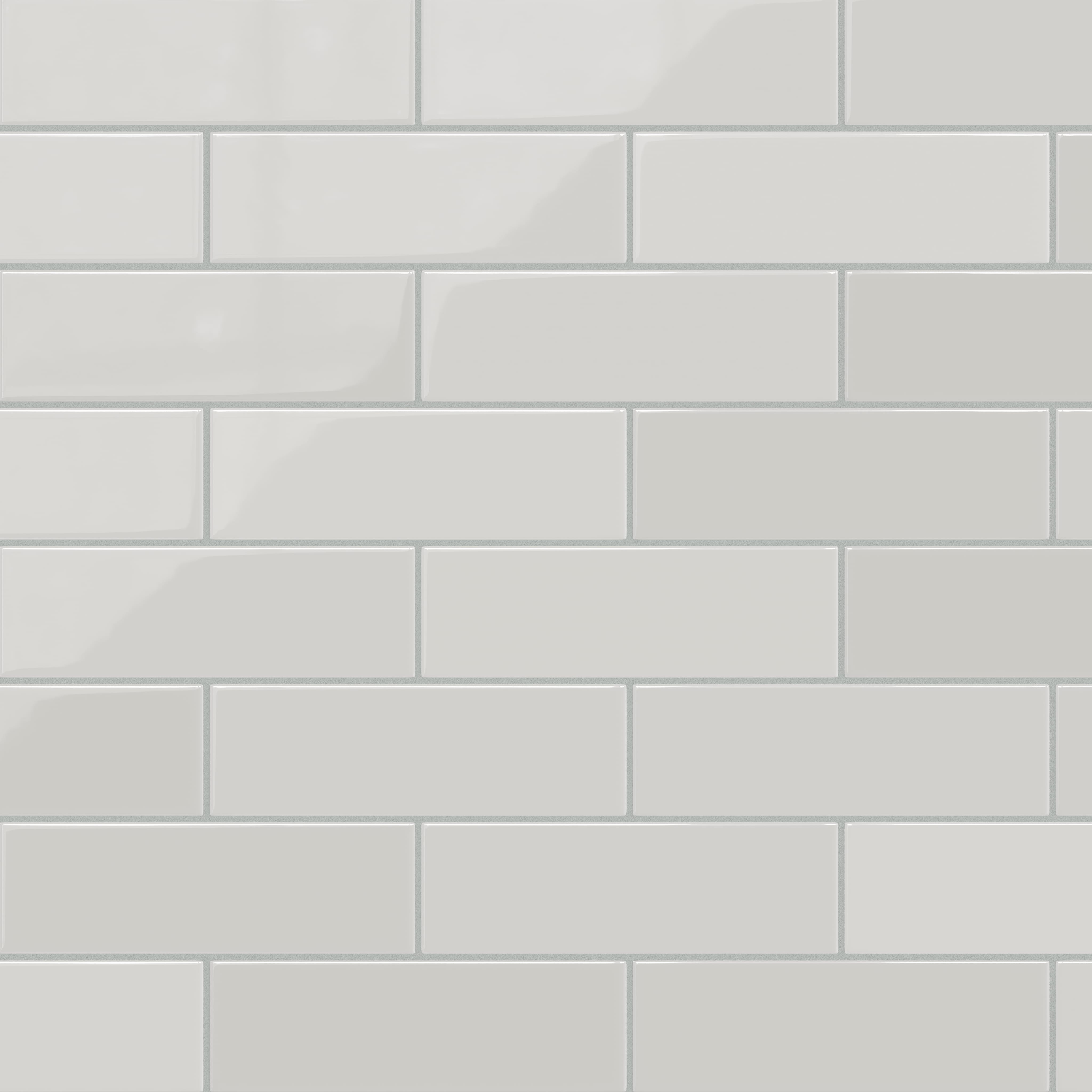 Quick Ship 3x9 Natural Press Ceramic Tile in Cloud Cover Gloss