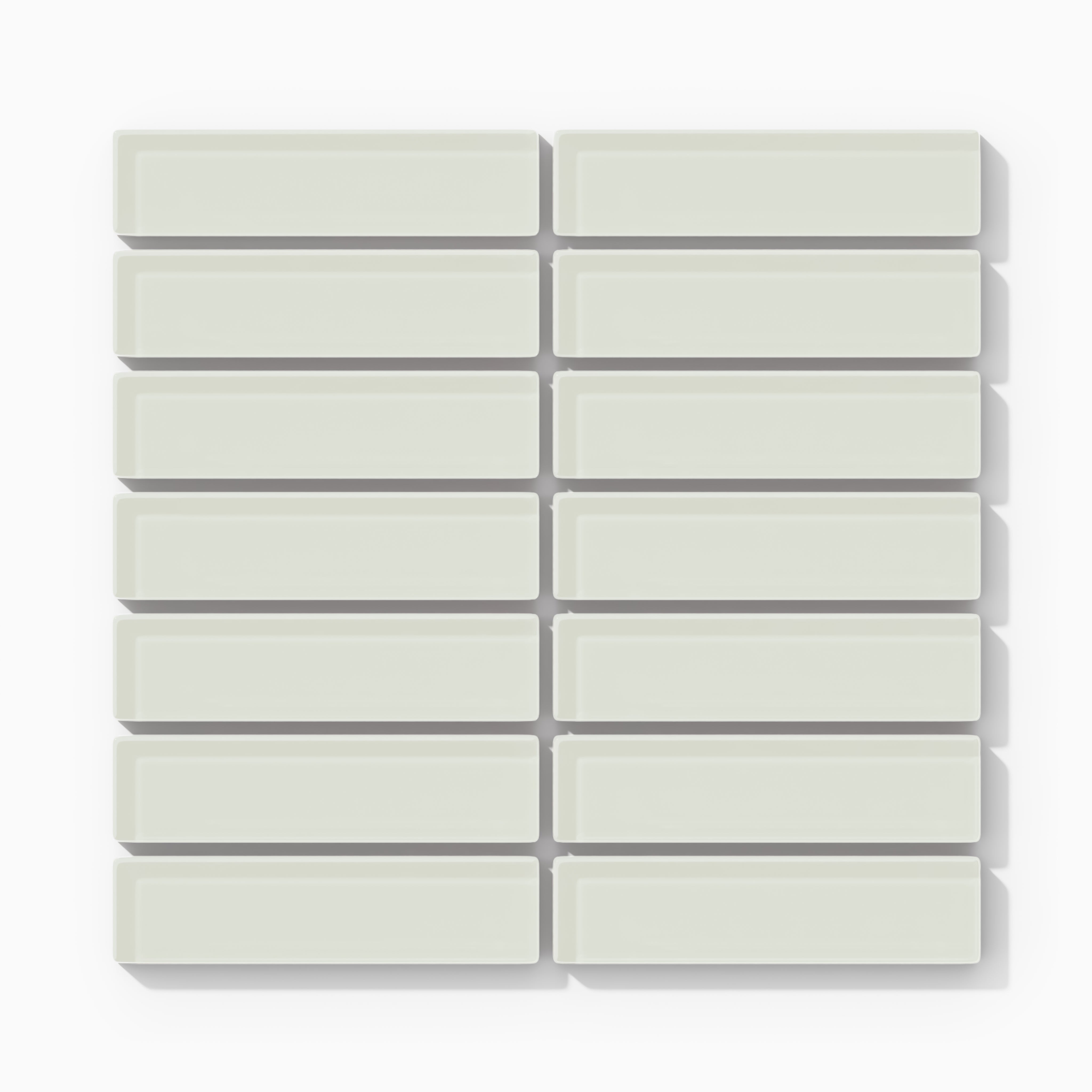 1x4 Straight Set Sheeted Glass Mosaic Tile in Flycatcher Gloss