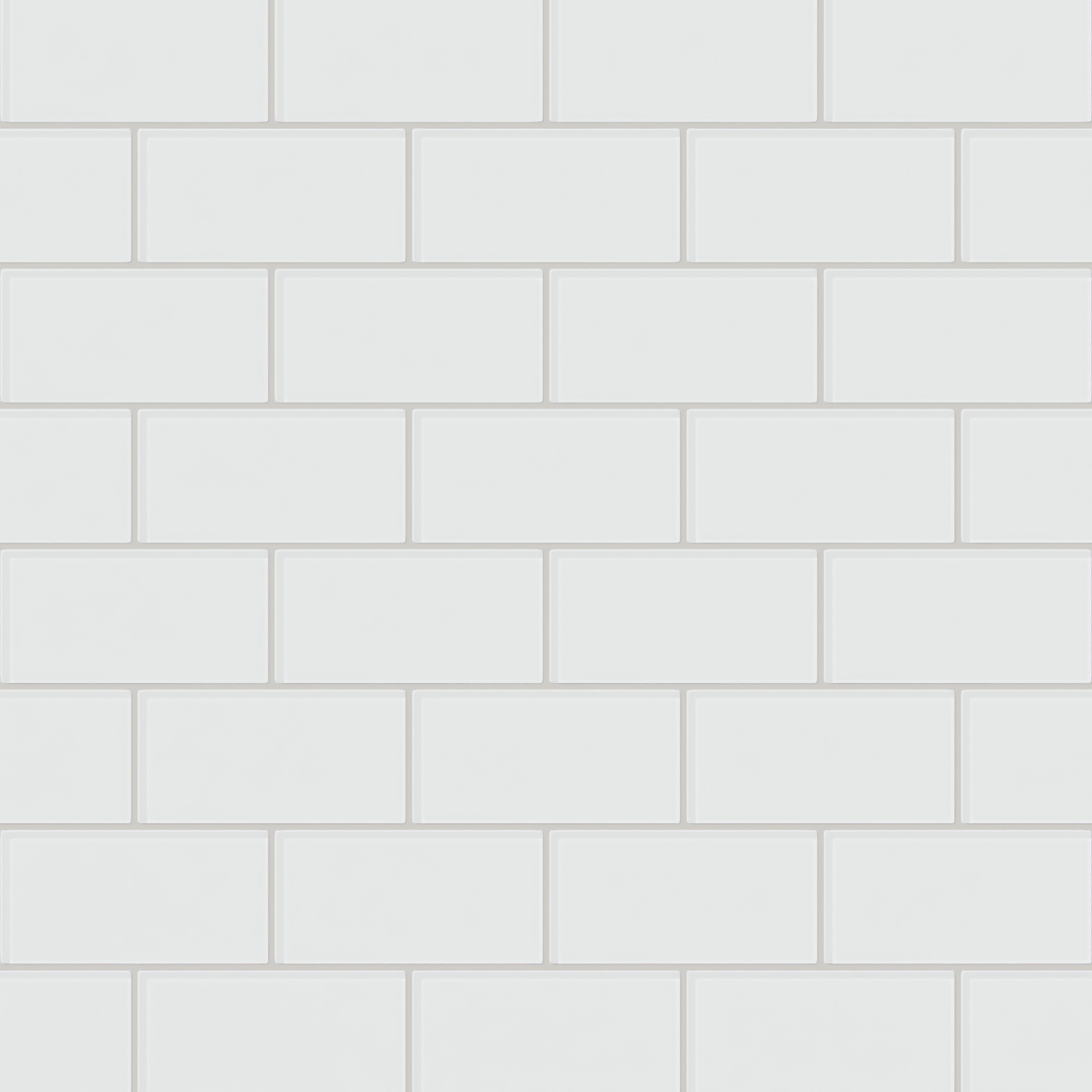 3x6 Glass Tile in Egret Gloss
