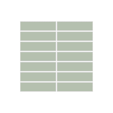 1x4 Straight Set Sheeted Original Ceramic Mosaic Tile in Rosemary Matte
