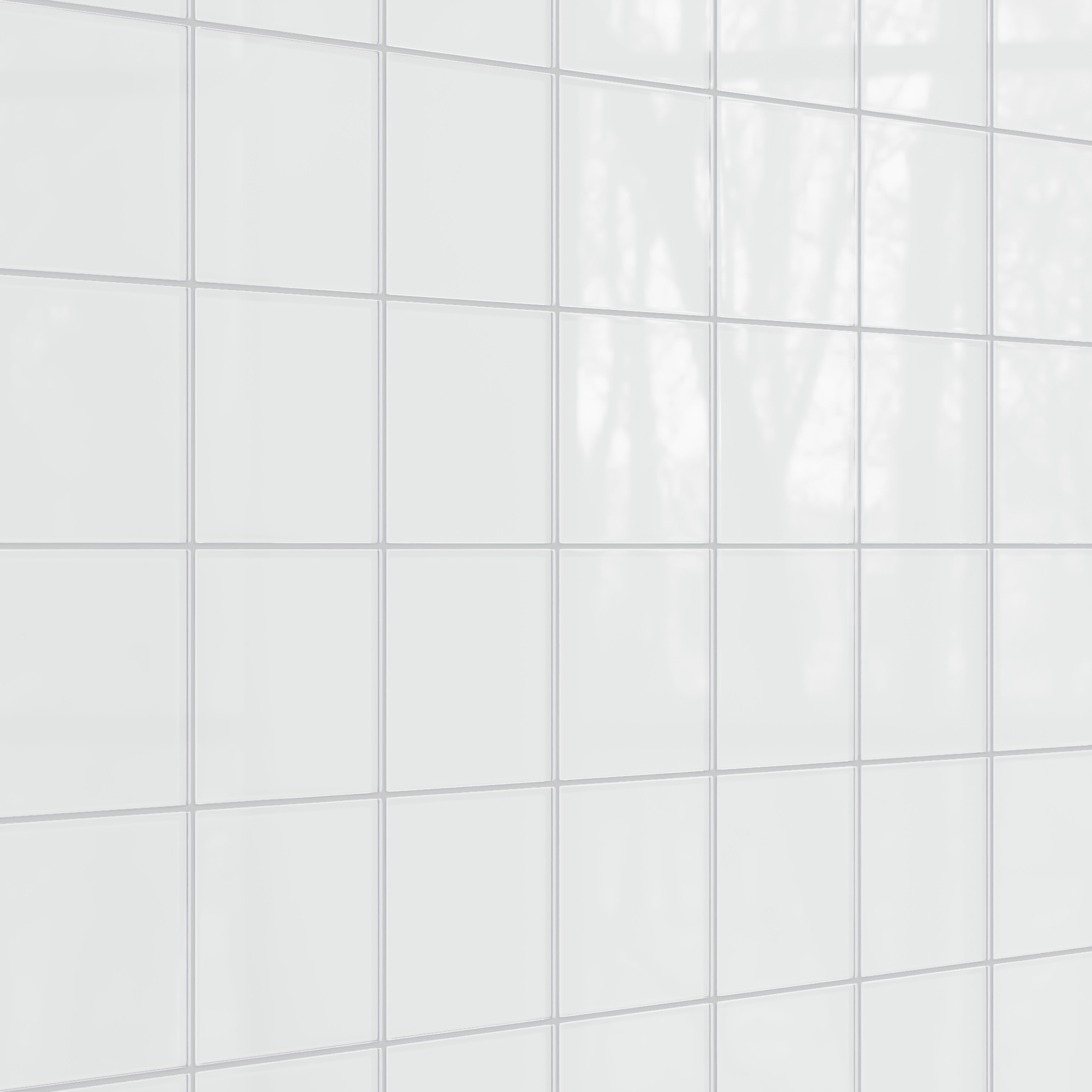 6x6 Glass Tile in Egret Gloss