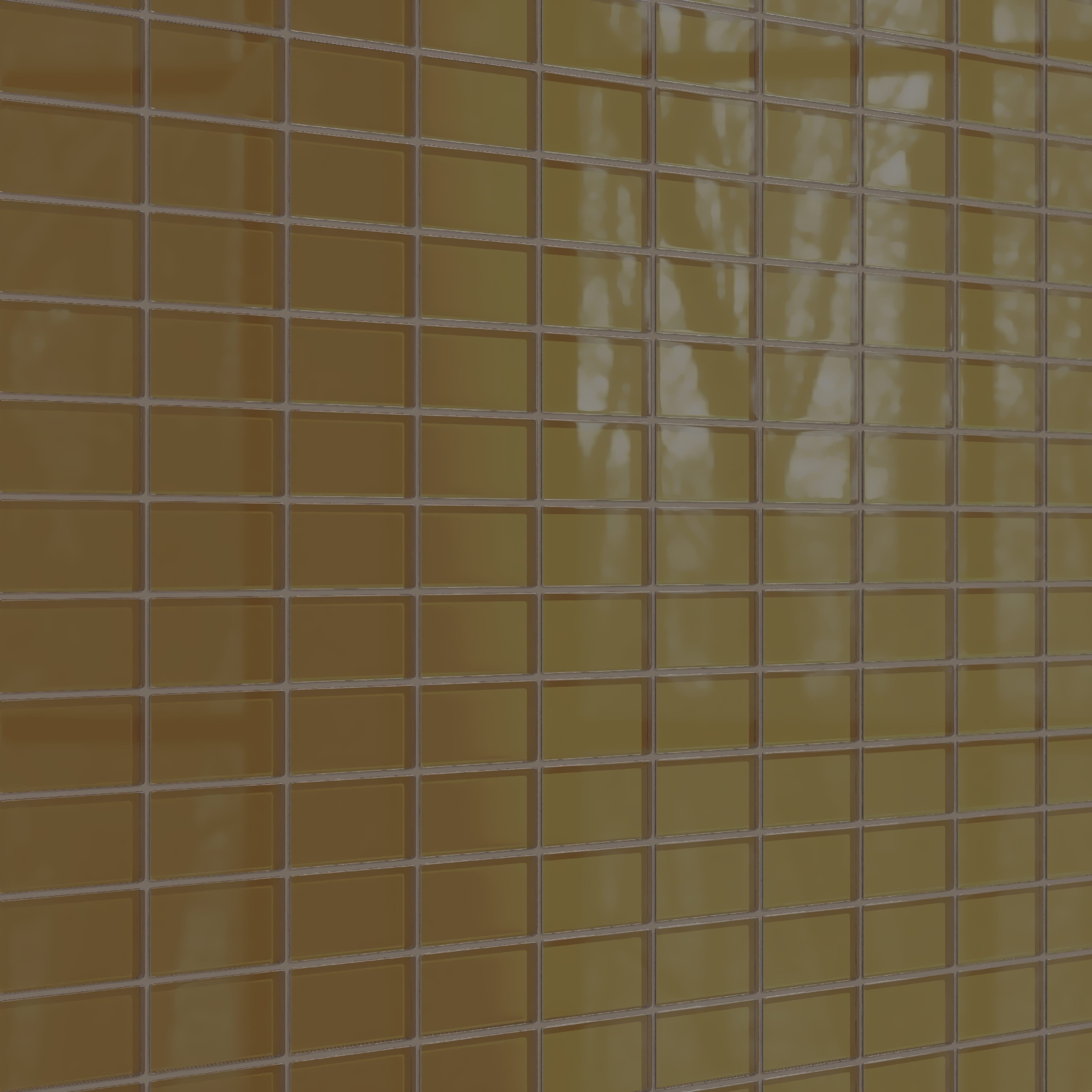 2x4 Straight Set Sheeted Glass Mosaic Tile in Merlin Gloss