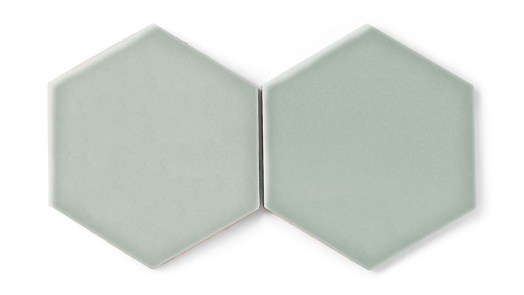 8" Hexagon Original Ceramic Tile in Overcast Gloss