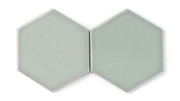 8" Hexagon Original Ceramic Tile in Overcast Gloss