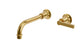 Emerson One Handle Wall Mount 8.25" Lavatory Faucet with Classic Lever Handle in French Brass
