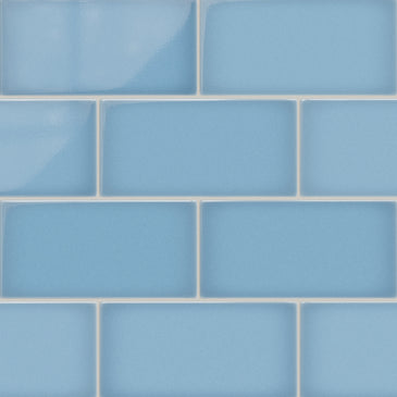 6x12 Original Ceramic Tile in Caribbean Sea Gloss