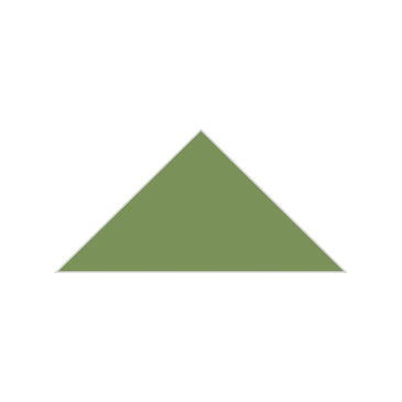 6" Triangle Original Ceramic Tile in Kelp Matte