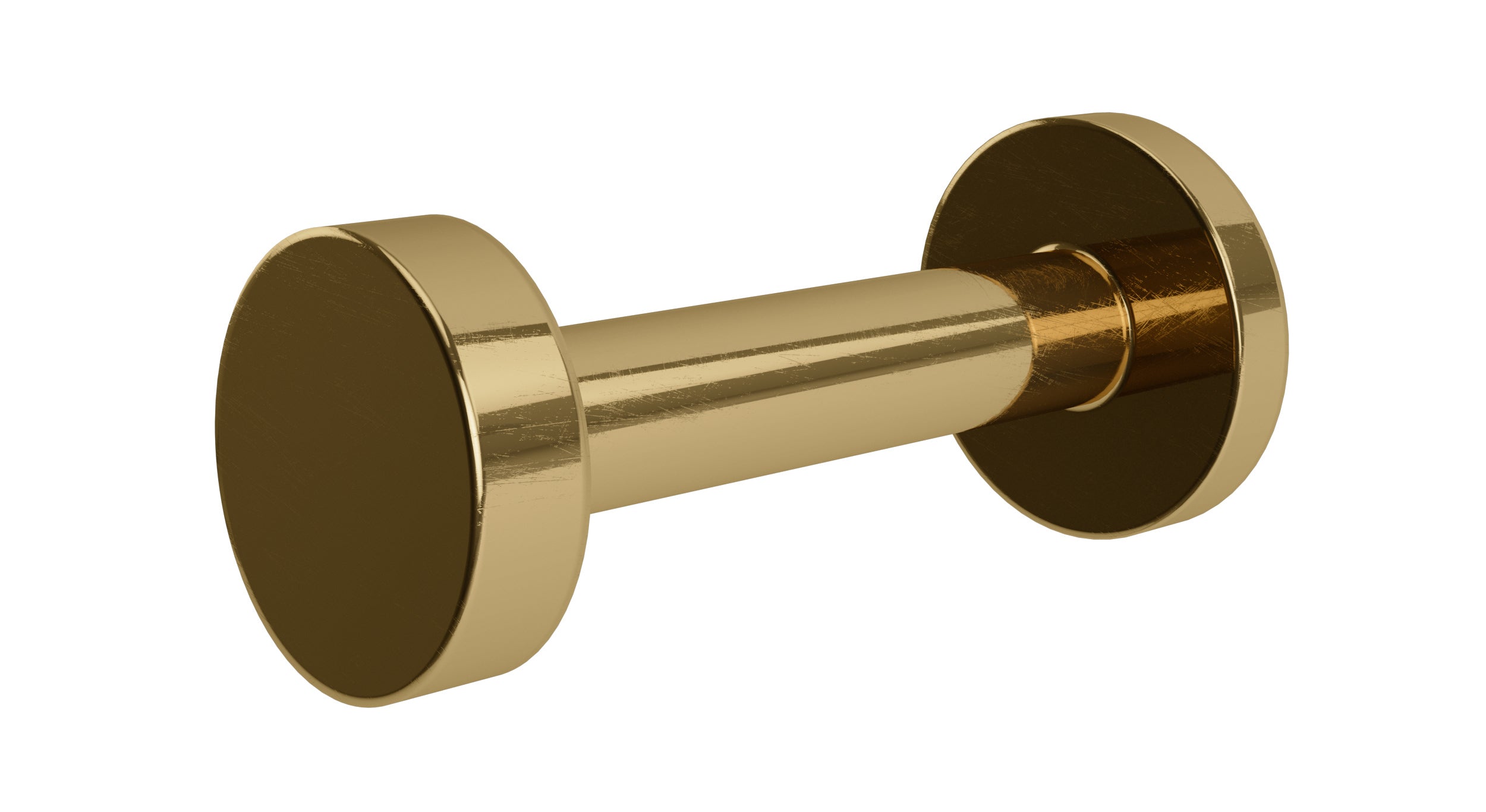 Flatiron Round Robe Hook in Uncoated Polished Brass