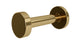 Flatiron Round Robe Hook in Uncoated Polished Brass