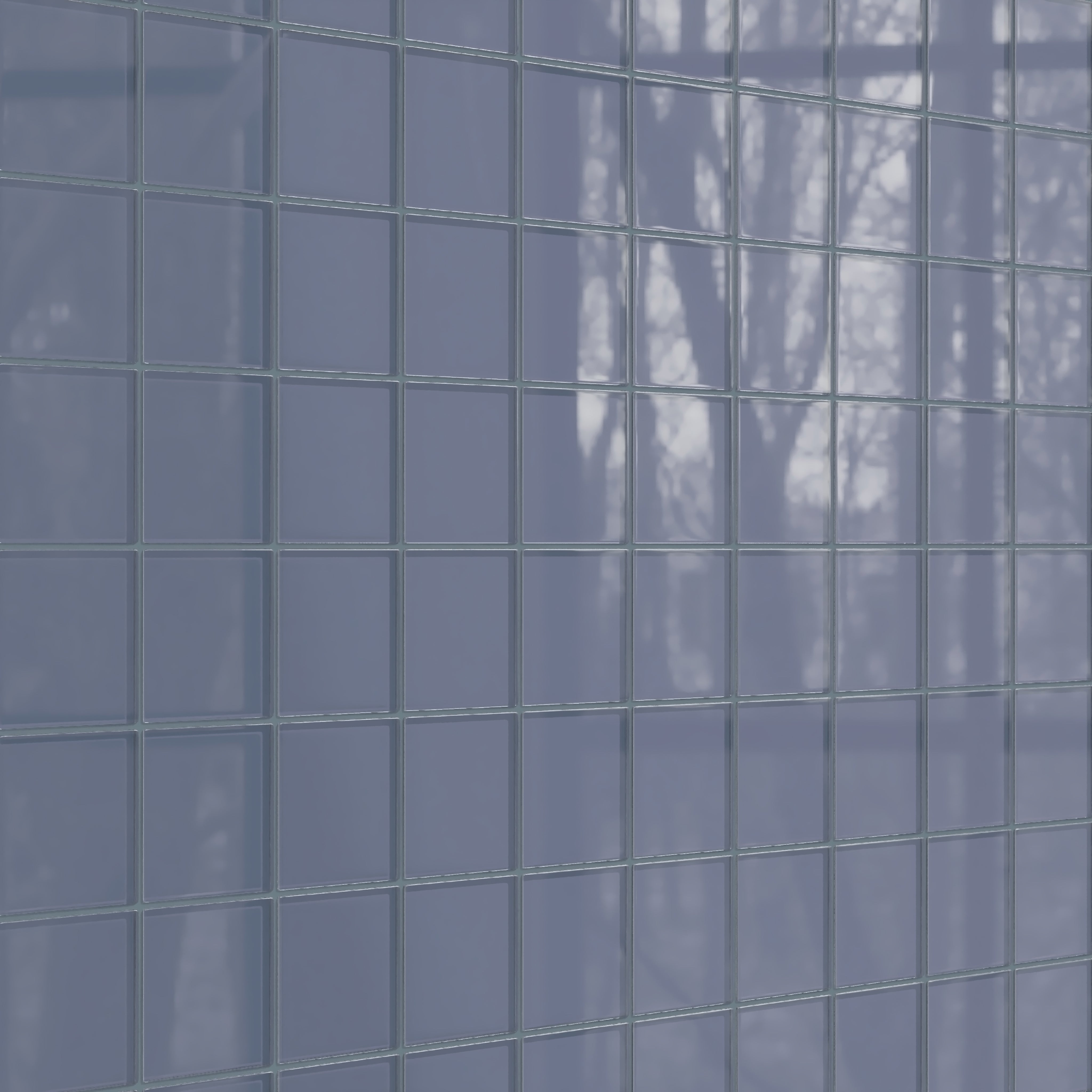 4x4 Glass Tile in Nuthatch Gloss