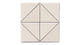6" Triangle Original Ceramic Tile in Ivory Gloss