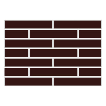 1x6 Half Offset Sheeted Original Ceramic Mosaic Tile in Garnet Matte