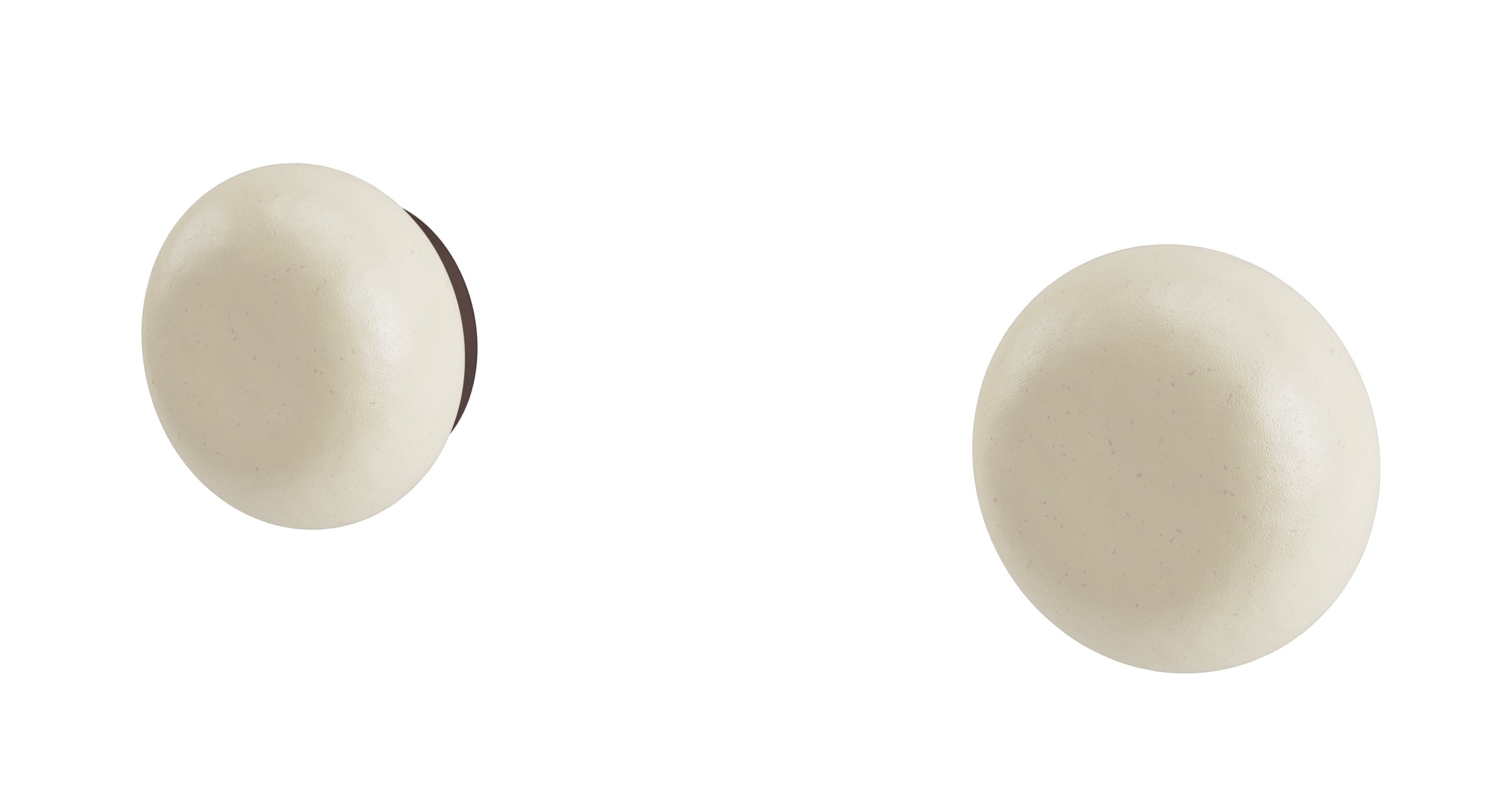 Foundry Two Handle Wall Mount Bath Trim with Pebble Ceramic Knob Handles in Architectural Copper