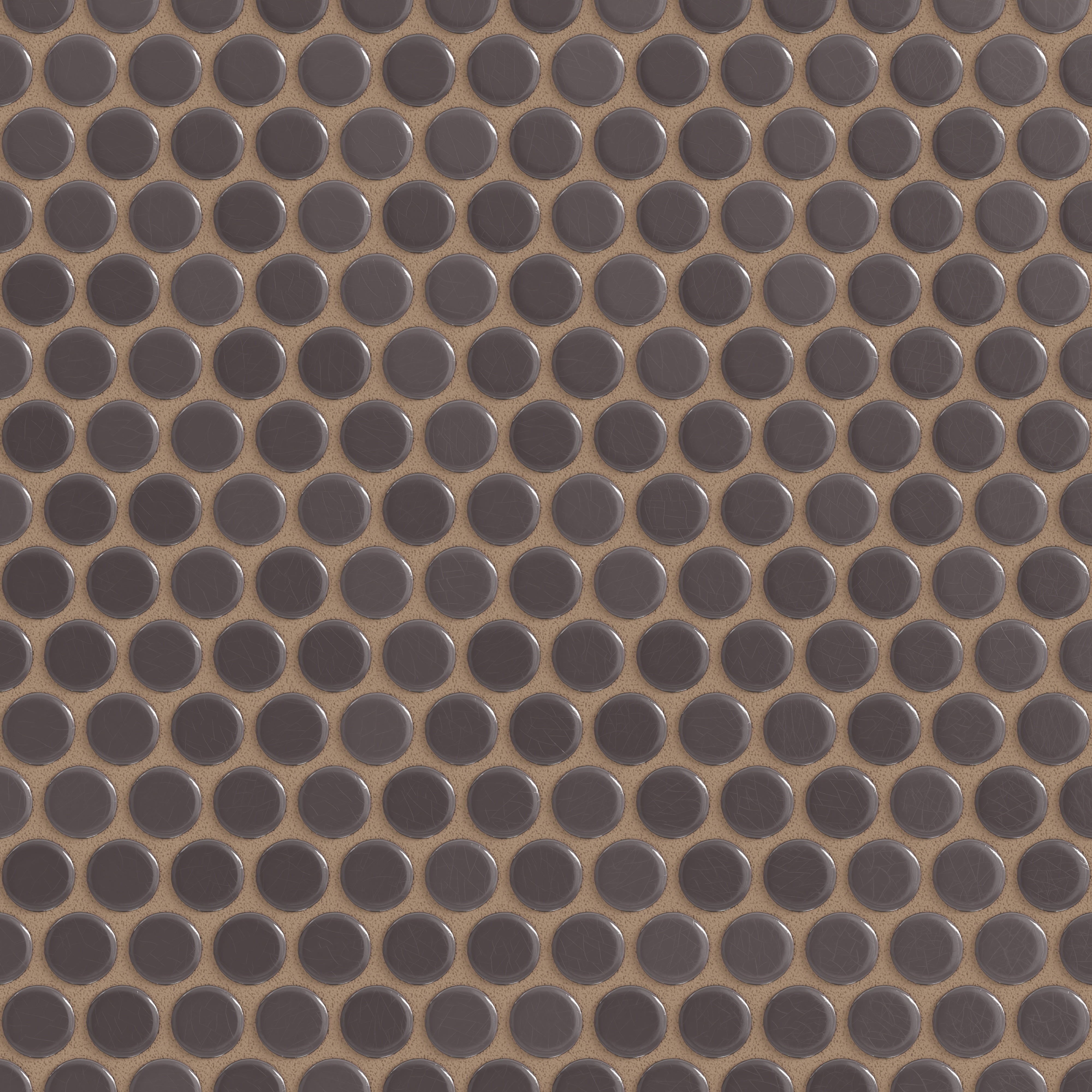 Penny Round Sheeted Original Ceramic Mosaic Tile in Kalamata Gloss