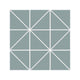 3" Triangle Sheeted - Quadrant Original Ceramic Mosaic Tile in Overcast Matte