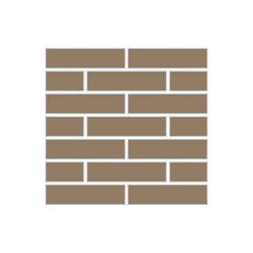 1x4 Half Offset Sheeted Original Ceramic Mosaic Tile in Sandstone Gloss