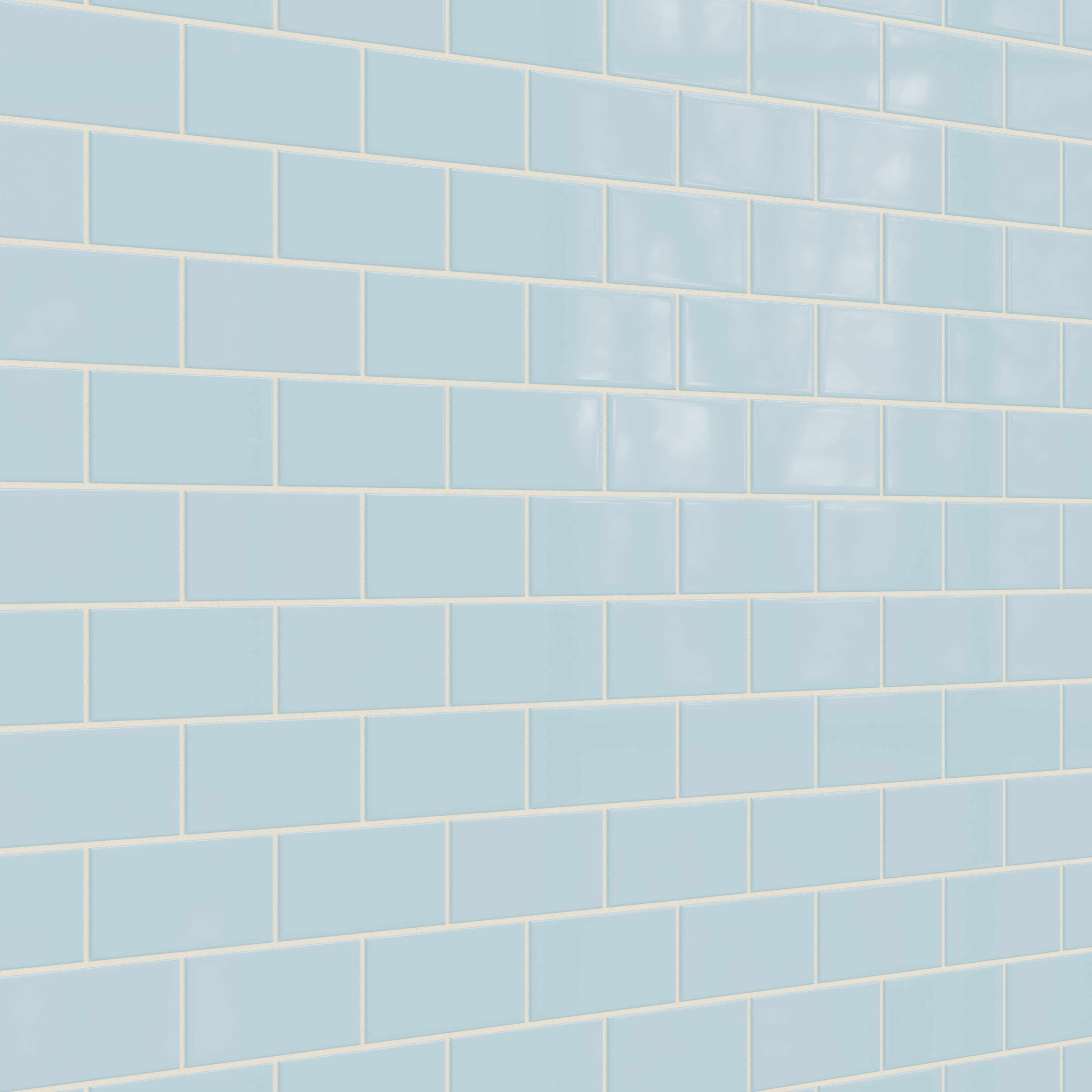 3x6 Natural Press Ceramic Tile in Egyptian Blue Gloss