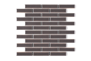 1x4 Half Offset Sheeted Original Ceramic Mosaic Tile in Kalamata Gloss