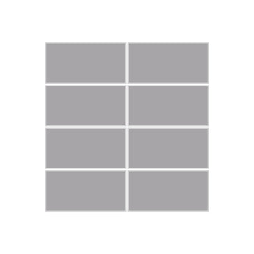2x4 Straight Set Sheeted Original Ceramic Mosaic Tile in Thistle Matte