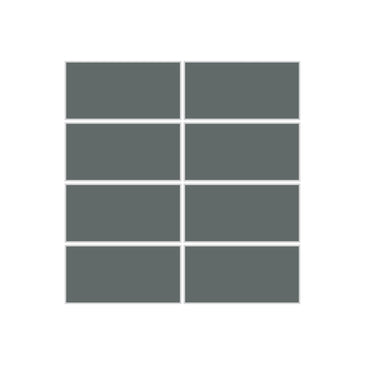 2x4 Straight Set Sheeted Original Ceramic Mosaic Tile in Flagstone Gloss