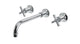 Emerson Two Handle Wall Mount 10" Lavatory Faucet with Classic Cross Handles in Polished Chrome