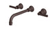 Emerson Two Handle Wall Mount 10" Lavatory Faucet with Classic Lever Handles in Architectural Copper