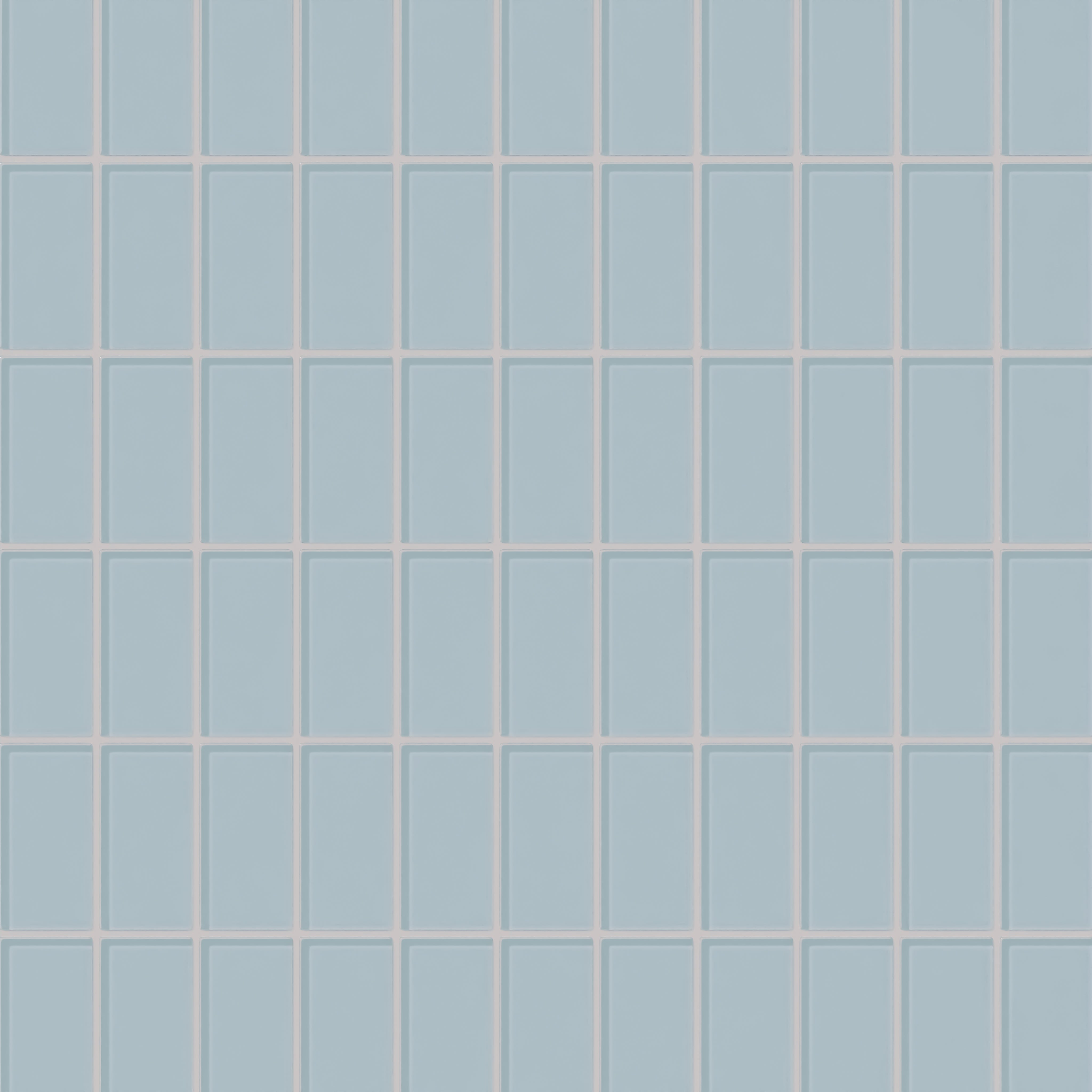 2x4 Straight Set Sheeted Glass Mosaic Tile in Partridge Gloss