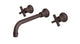 Emerson Two Handle Wall Mount 10" Lavatory Faucet with Classic Cross Handles in Architectural Copper