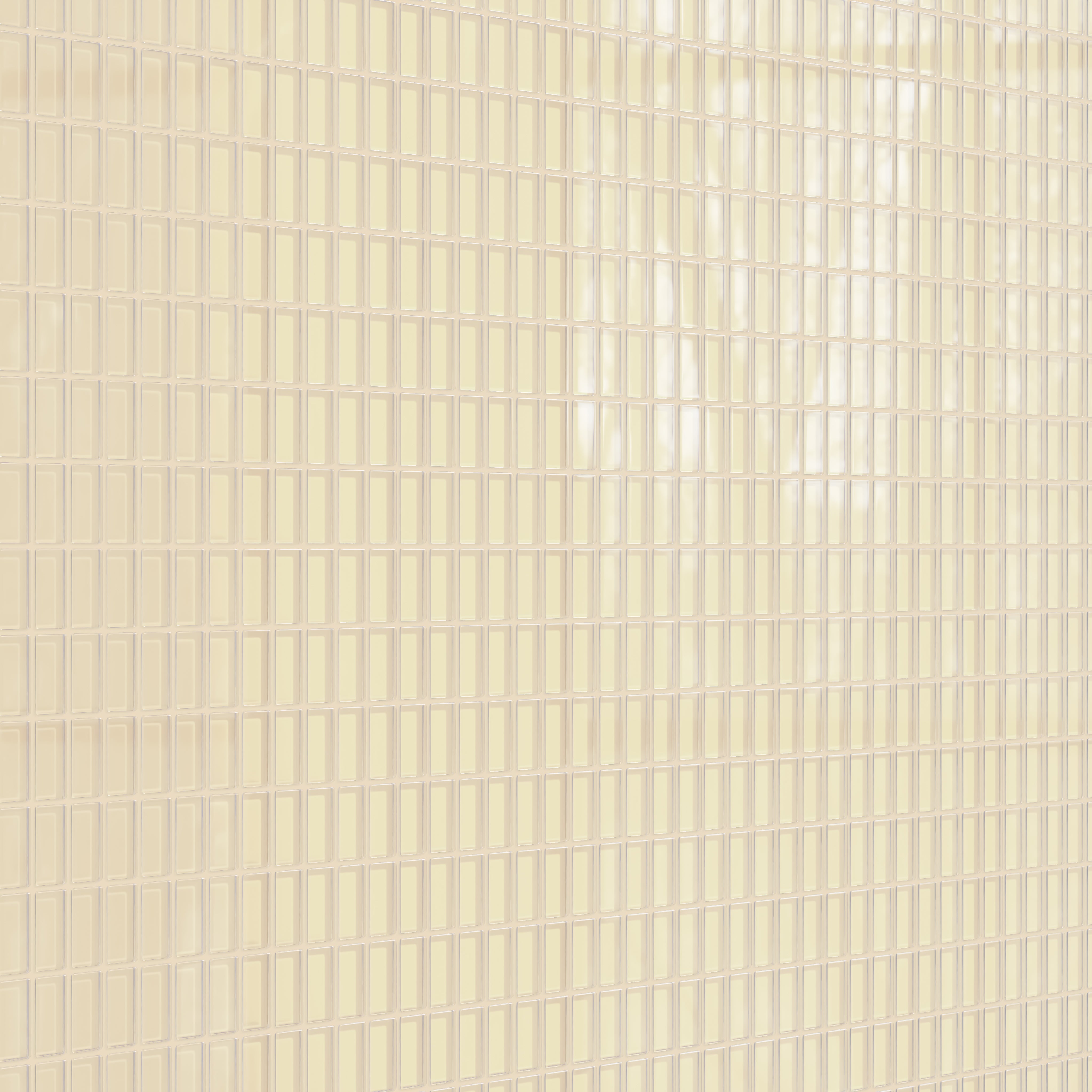 1x2 Straight Set Sheeted Glass Mosaic Tile in Chickadee Gloss