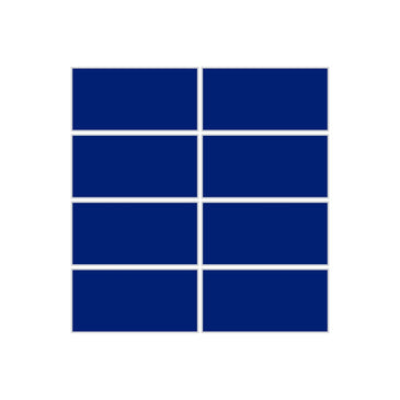 2x4 Straight Set Sheeted Original Ceramic Mosaic Tile in Azul Matte