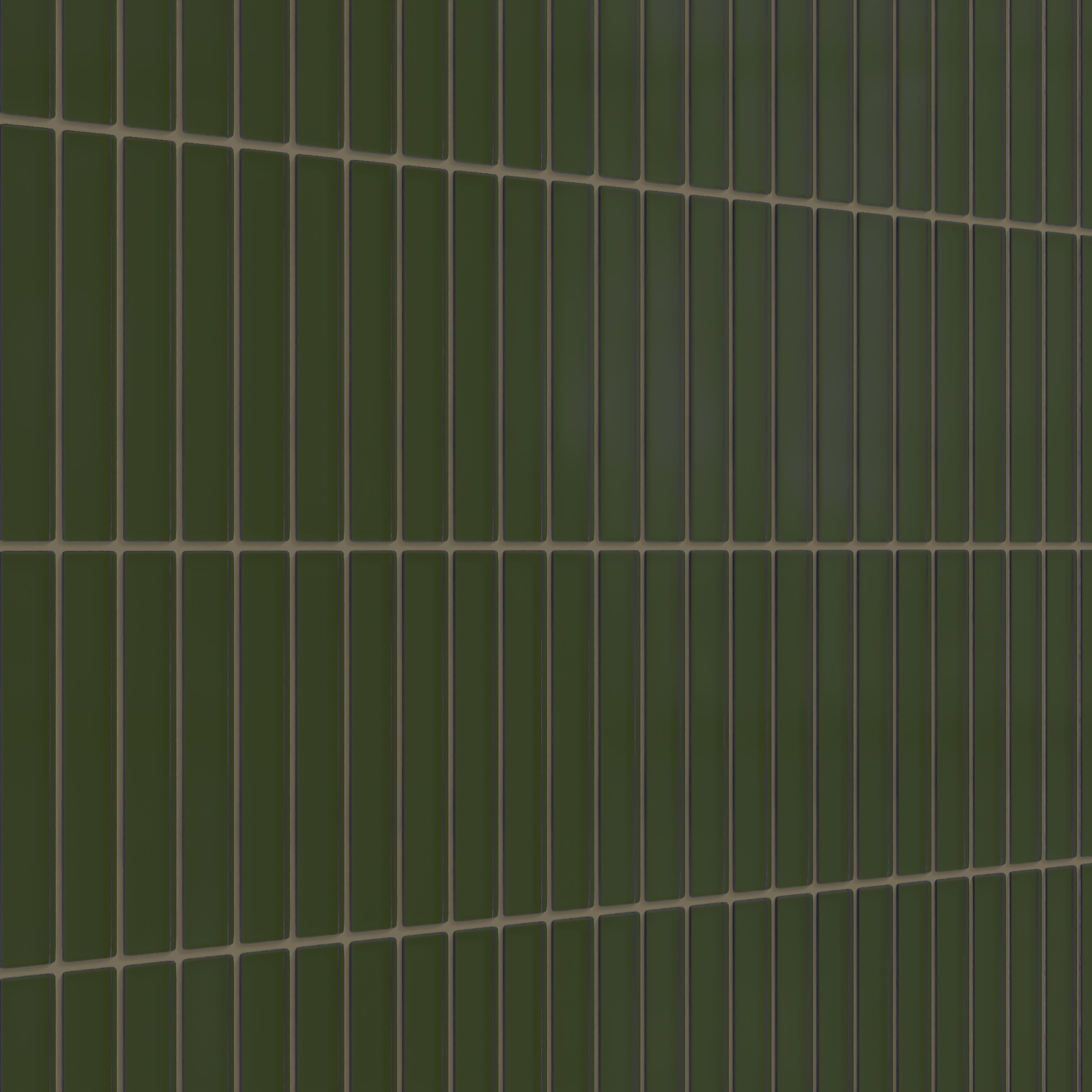 1x6 Straight Set Sheeted Glass Mosaic Tile in Starling Matte