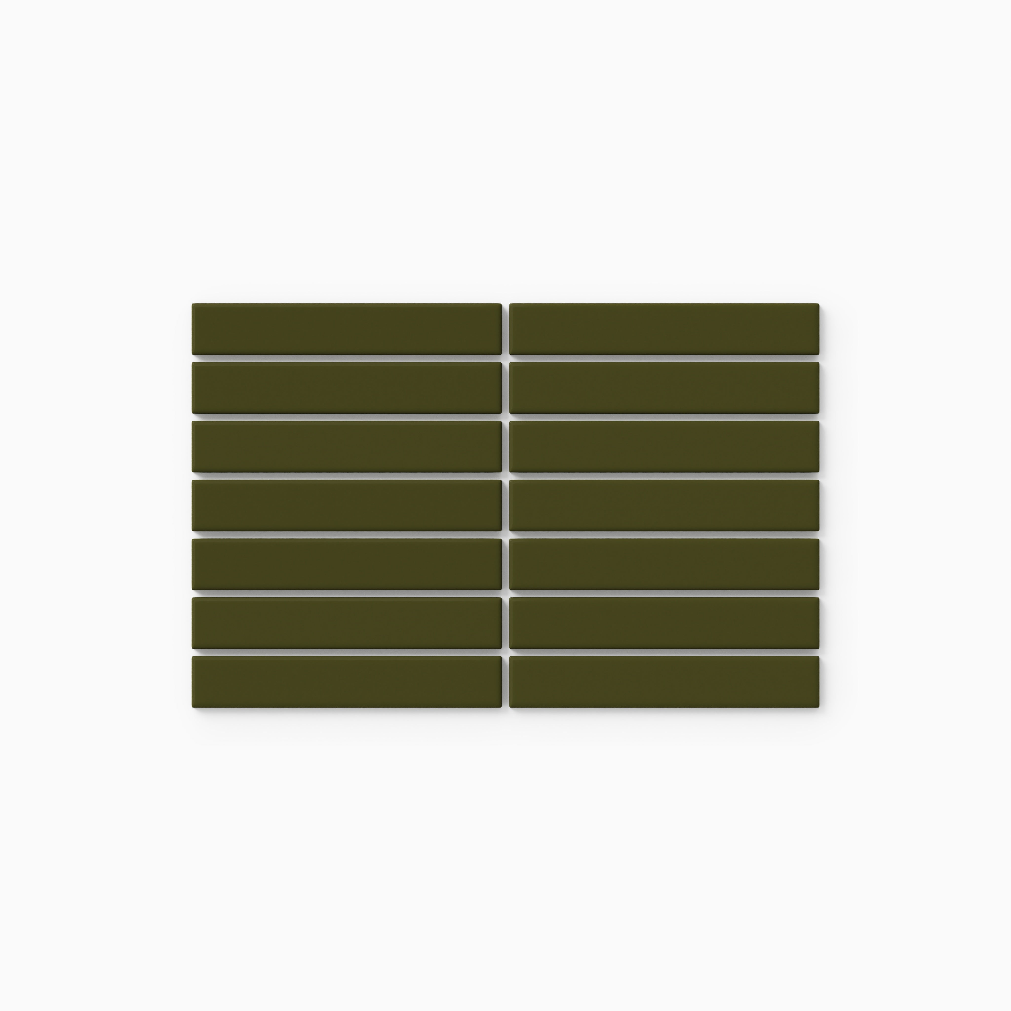 1x6 Straight Set Sheeted Original Ceramic Mosaic Tile in Bonsai Gloss