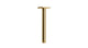 Flatiron 8" Straight Shower Arm with Flange in Satin Brass