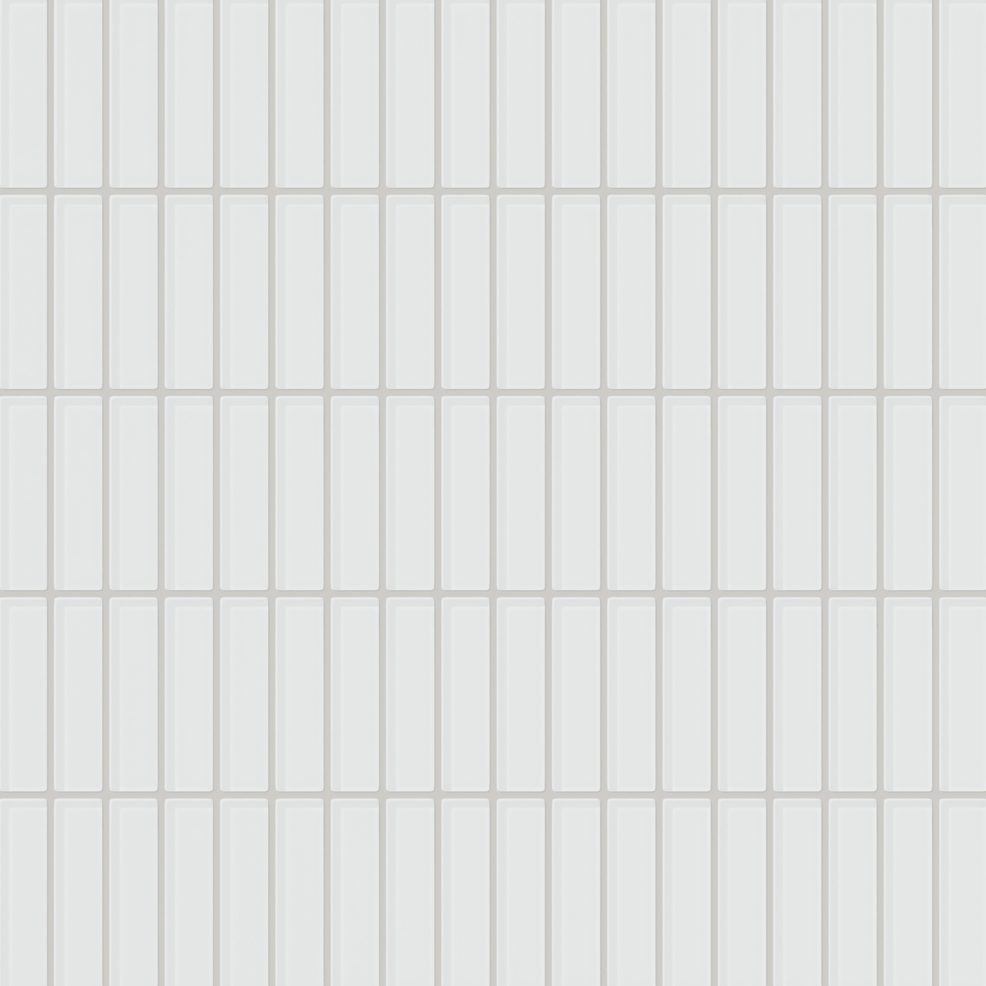 1x4 Straight Set Sheeted Glass Mosaic Tile in Egret Gloss