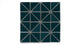 3" Triangle Sheeted - Quadrant Original Ceramic Mosaic Tile in Caspian Sea Gloss
