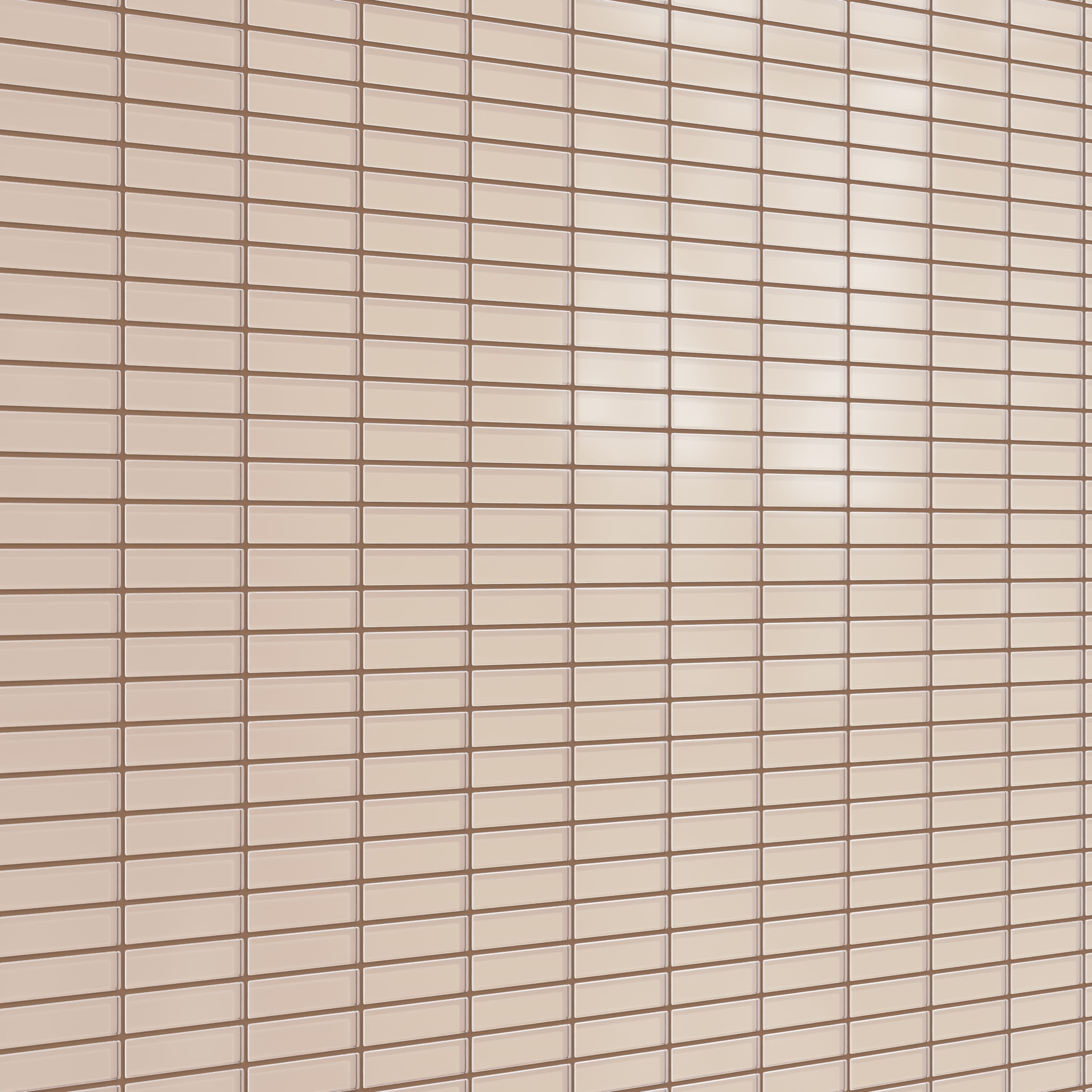 1x4 Straight Set Sheeted Glass Mosaic Tile in Rosy Finch Matte